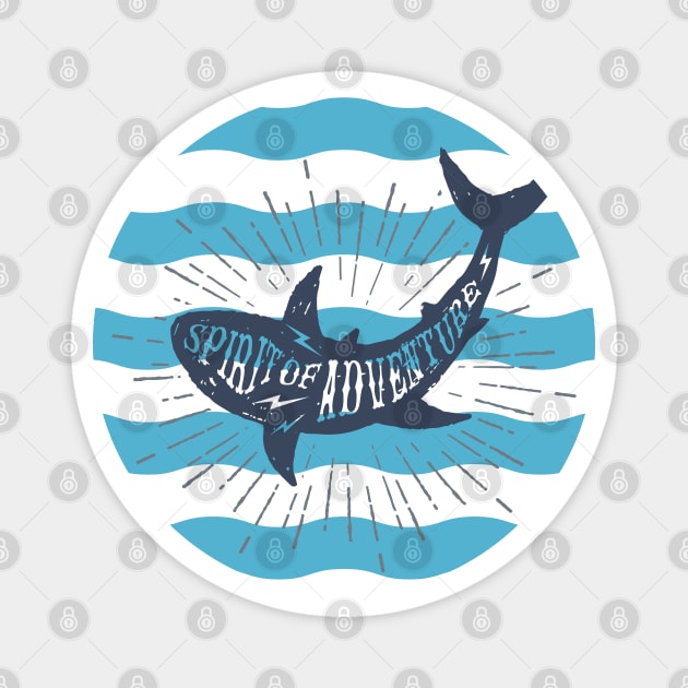 Nautical lettering: spirit of adventure Magnet by GreekTavern